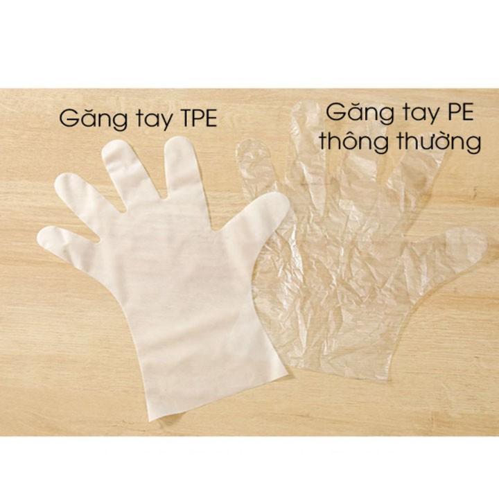 ( Hộp 100 cái ) Găng tay VictoriaBay găng tay cao su làm bếp vệ sinh siêu dai chất liệu TPE