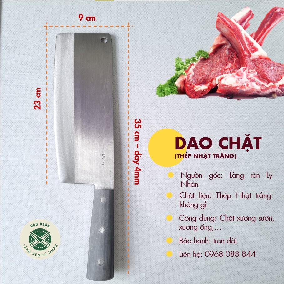 Combo dao nhà bếp - Chặt, pha và hoa quả thép Nhật trắng không gỉ - Chuôi nhựa