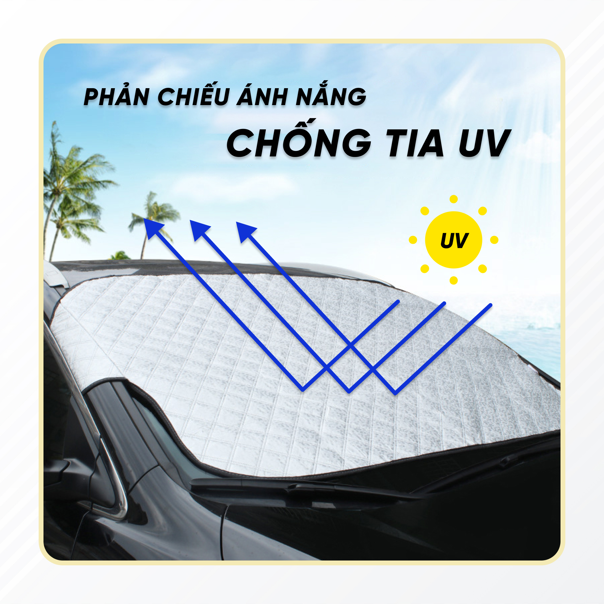 Bạt Che Nắng Kính Lái Xe Ô Tô Cao Cấp | Bạt Che Nắng Kính Lái Sử Dụng Chất Liệu Cao Cấp Chống Tia UV, Bảo Vệ Taplo Xe Hiệu Quả