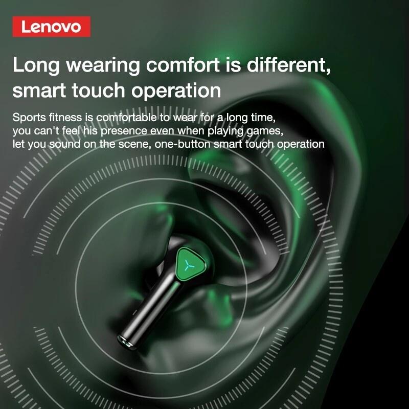 Tai nghe nhét tai chơi game LENOVO GM5 TWS bluetooth 5.0 âm thanh chất lượng HD chống nước giảm ồn tích hợp mi cờ rô-Hàng chính hãng