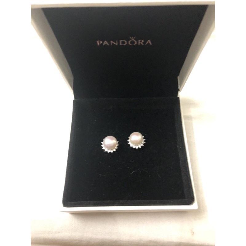 Đôi Bông Tai Hạt Trai 8 Ly Trắng Ánh Hồng Dễ Thương - Trường Thịnh Ngọc Trai