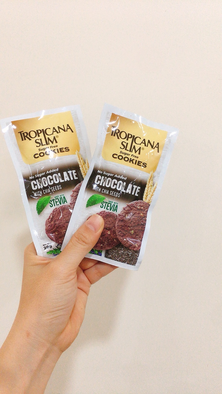 Combo 3 Hộp Bánh Quy Ăn Kiêng Tropicana Slim Sugar Free Cookies Socola