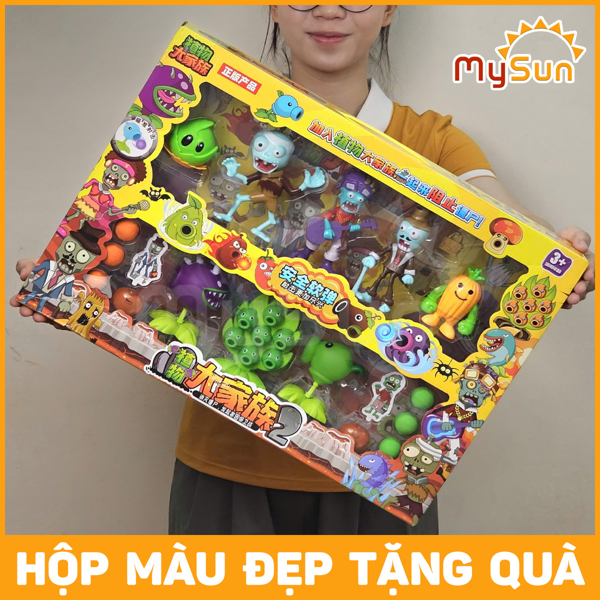 Đồ chơi plants vs zombies 2 mô hình plant vs zombie hoa quả nổi giận MySun