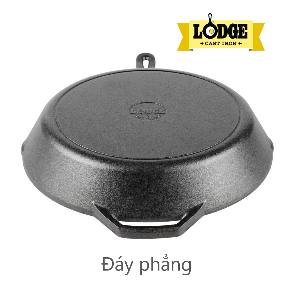 [Chính hãng LOGDE - MỸ] Chảo gang đúc chính hãng Lodge 26,5 cm - L8SK3. Chảo dùng nướng, chiên, xào, áp chảo thực phẩm