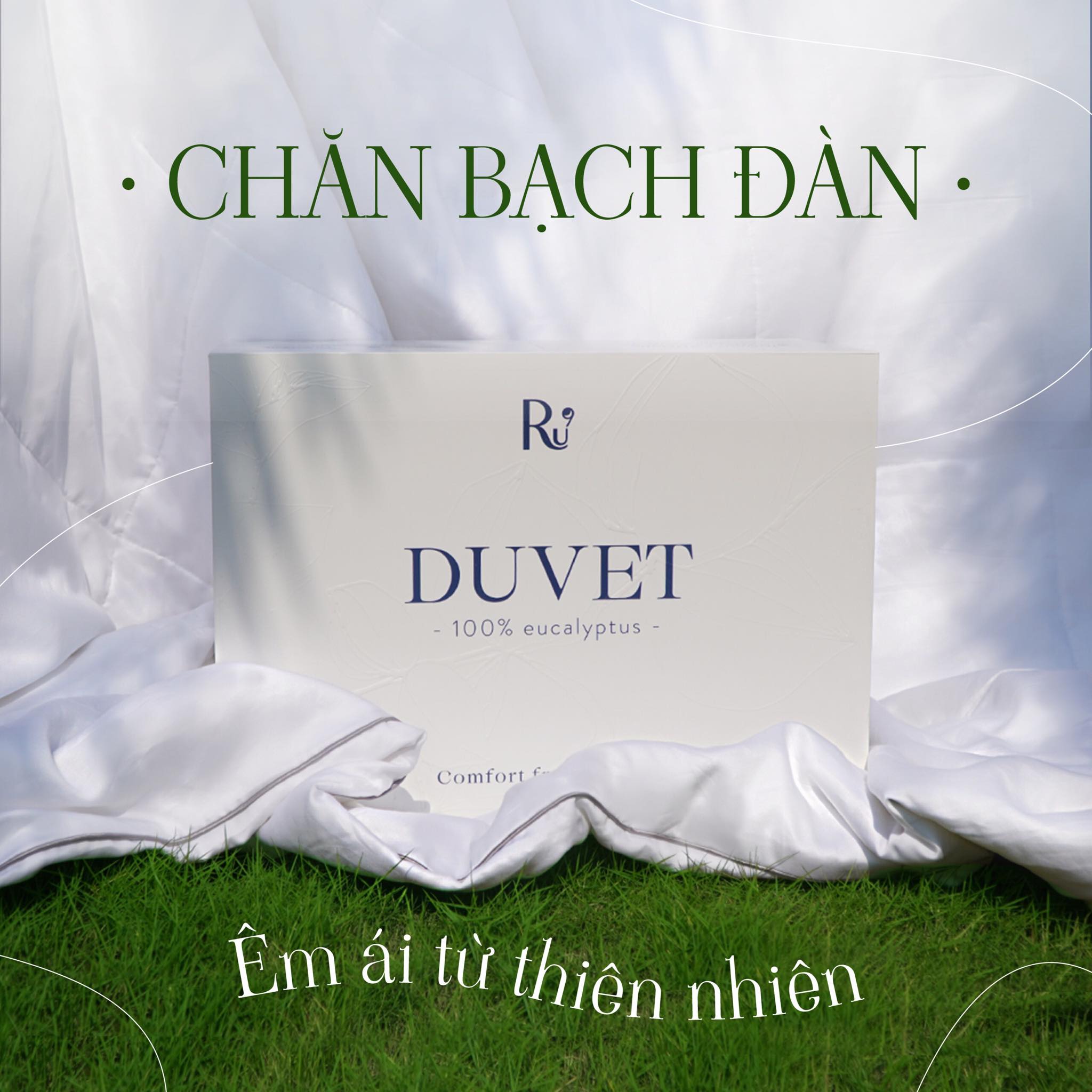 Chăn Bạch Đàn - Eucalytus Duvet (EDUVET) Ru9 100% Từ Thiên Nhiên, Thoáng Mát, Khả Năng Kháng Khuẩn