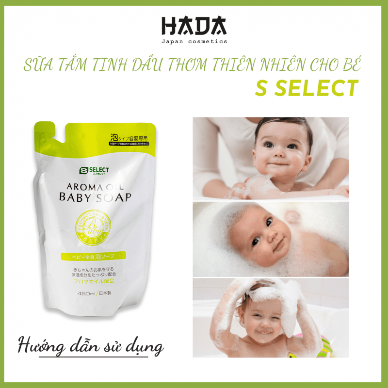SỮA TẮM TINH DẦU THIÊN NHIÊN CHO BÉ S SELECT