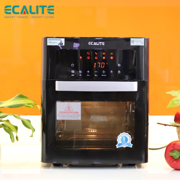 Nồi Chiên Không Dầu Ecalite EL-AF15 - Dung Tích Lớn 15 Lít - Công Nghệ Rapid Air Giảm Dầu Mỡ - Công Suất 1700W - Hàng Chính Hãng