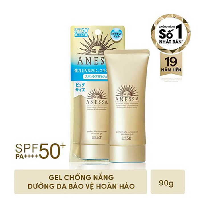 Gel Chống Nắng Dưỡng Ẩm Chuyên Sâu Bảo Vệ Hoàn Hảo Anessa Perfect UV Sunscreen Skincare Gel SPF50+ PA++++ 90g