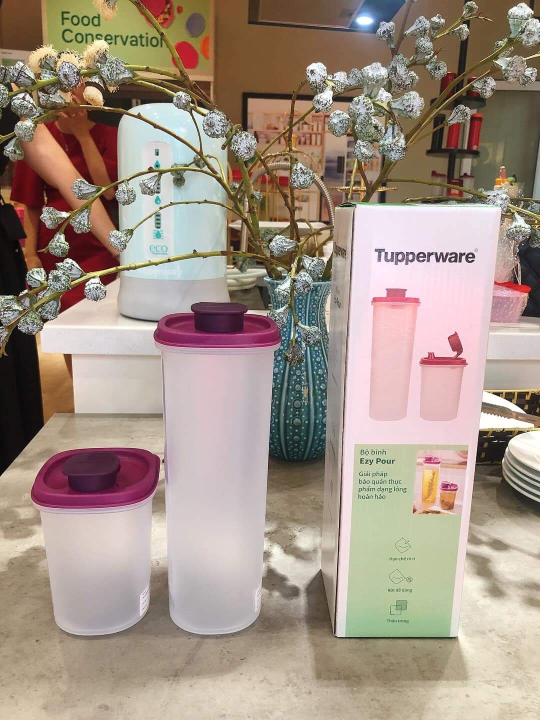 Bộ bình dầu Ezy Pour Tupperware - Hàng chính hãng