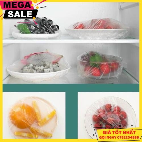 Set 100 Màng Bọc Thực Phẩm Túi Gấu Màng Bọc Thực Phẩm Pe Có Chun Bọc Đồ Ăn Co Giãn Tái Sử Dụng - Giao Hàng Toàn Quốc