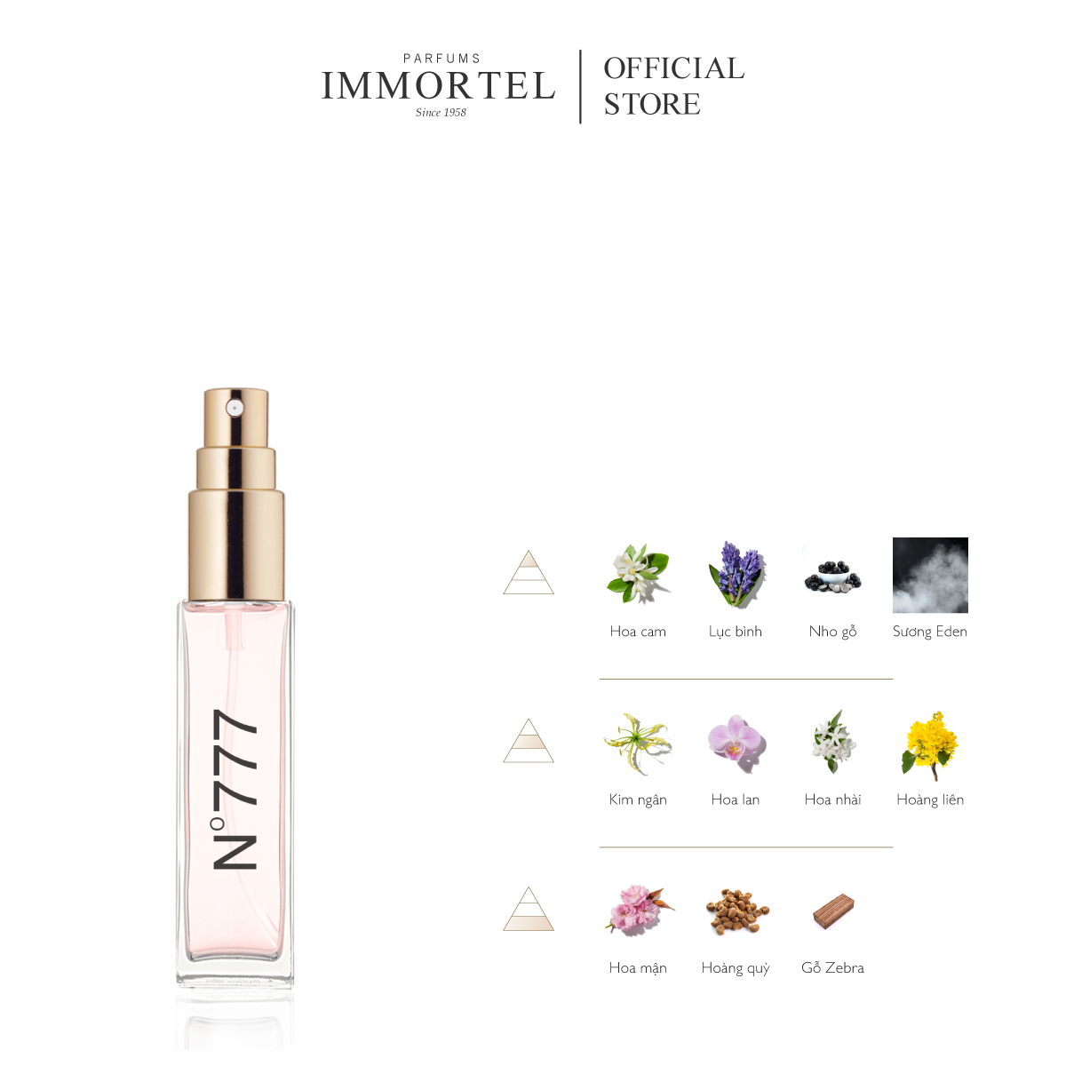Nước hoa nữ IMMORTEL N°777 - 8mL EDP Chính hãng Pháp