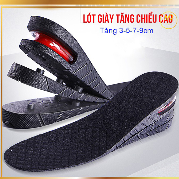 Cặp Lót Giày Tăng Chiều Cao Đệm Khí Cả Bàn Chân VISIBLE - AIR Tăng 3-4.5-6cm Chiều Cao Có Size Nam Nữ PVC110 Khử Mùi, Miếng Độn Lót Tăng Chiều Cao