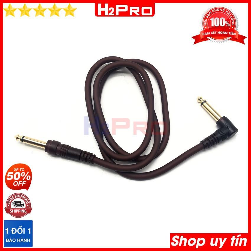 Dây jack 6 ly 2 đầu JSJ H2Pro cao cấp đầu mạ vàng chống sôi nhiễu (1 dây), dây 2 đầu 6 ly góc vuông dài 1m