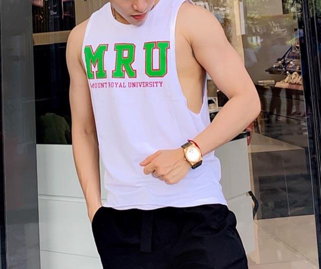 Áo thun tanktop ba lỗ MT.U chuẩn gym thun dày mịn