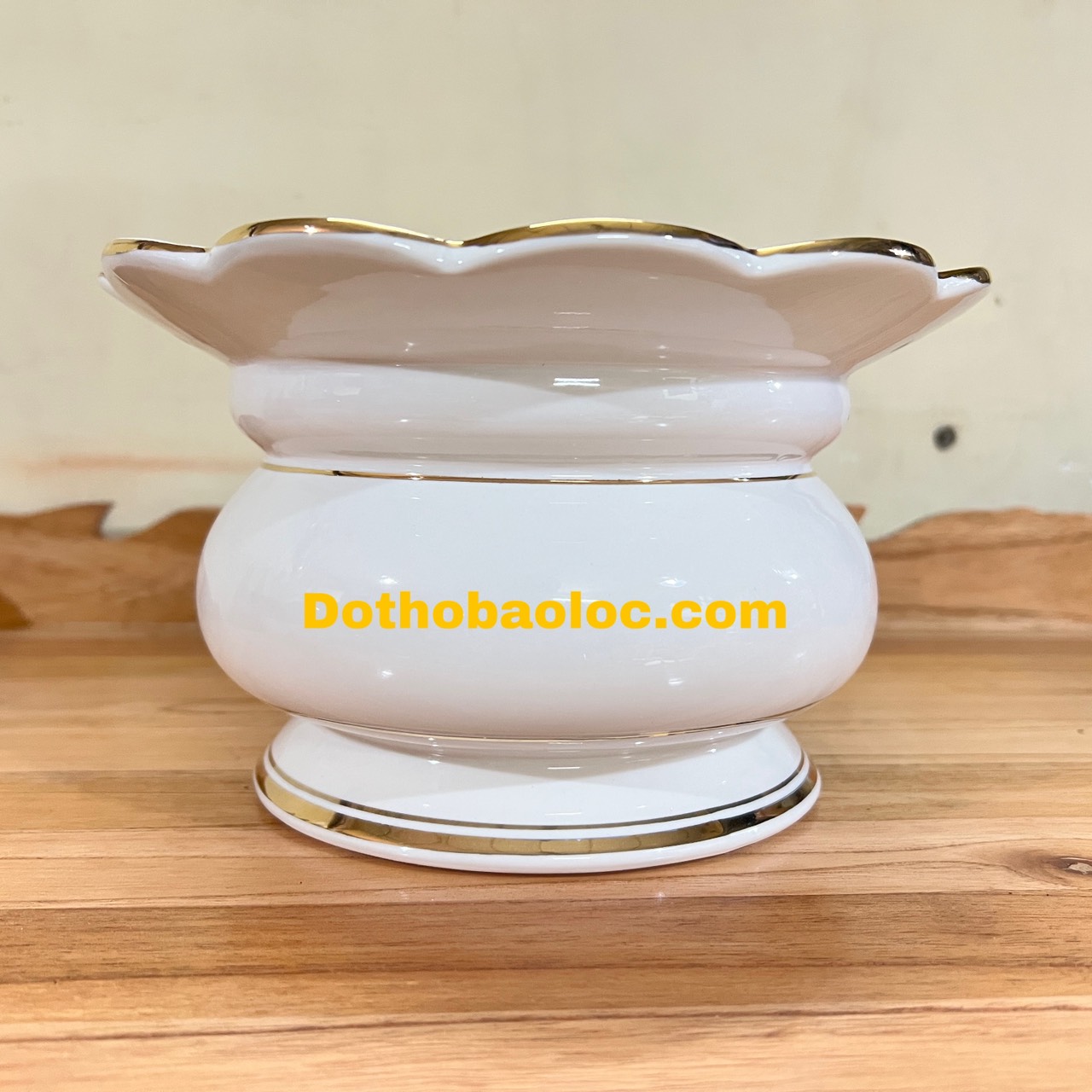 Bát nhang chắn tàn sứ họa tiết đá hoa cương cao 13cm x đường kính 23cm