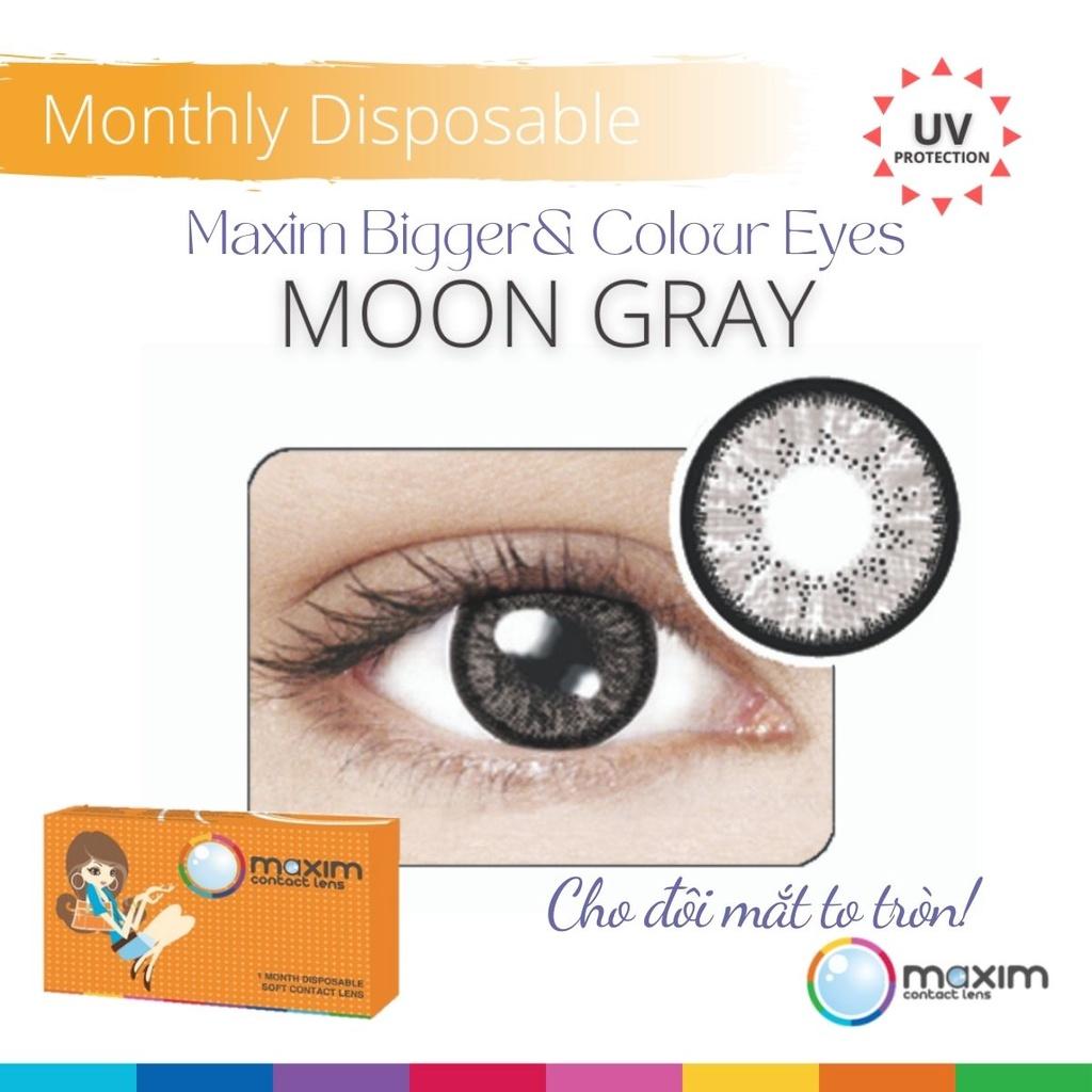 Kính áp tròng 3 tháng Maxim Colors màu xám Moon Gray giãn 14.5mm