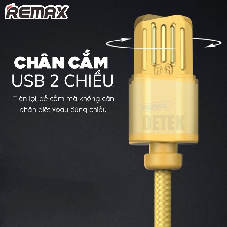 Cáp Sạc Từ Nam Remax RC-095a Châm Cổng Type-C Dây Dù Chống Đứt - Hàng Chính Hãng