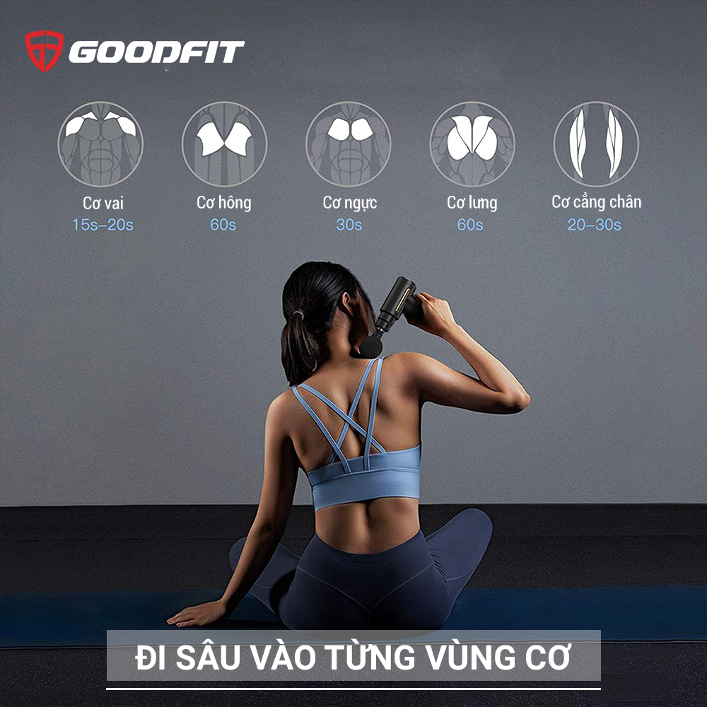 Máy mát xa cầm tay mini Massage Gun GoodFit GF212MG