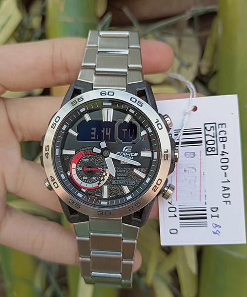 Đồng Hồ Nam Dây Thép Casio Edifice ECB-40D-1A Bluetooth | ECB-40D-1ADF Chính Hãng