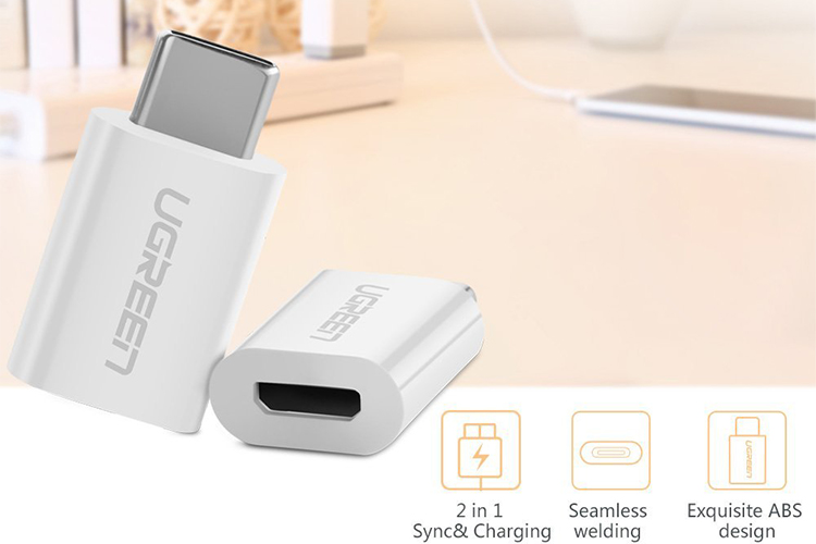 Hình ảnh Đầu Chuyển Đổi Ugreen USB Type-C Sang Micro USB 30154 - Hàng Chính Hãng