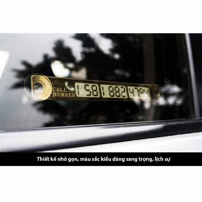 Thẻ Đỗ Xe Ghi Số Điện Thoại Liên Hệ Khẩn Cấp Gắn Kính Dạ Quang