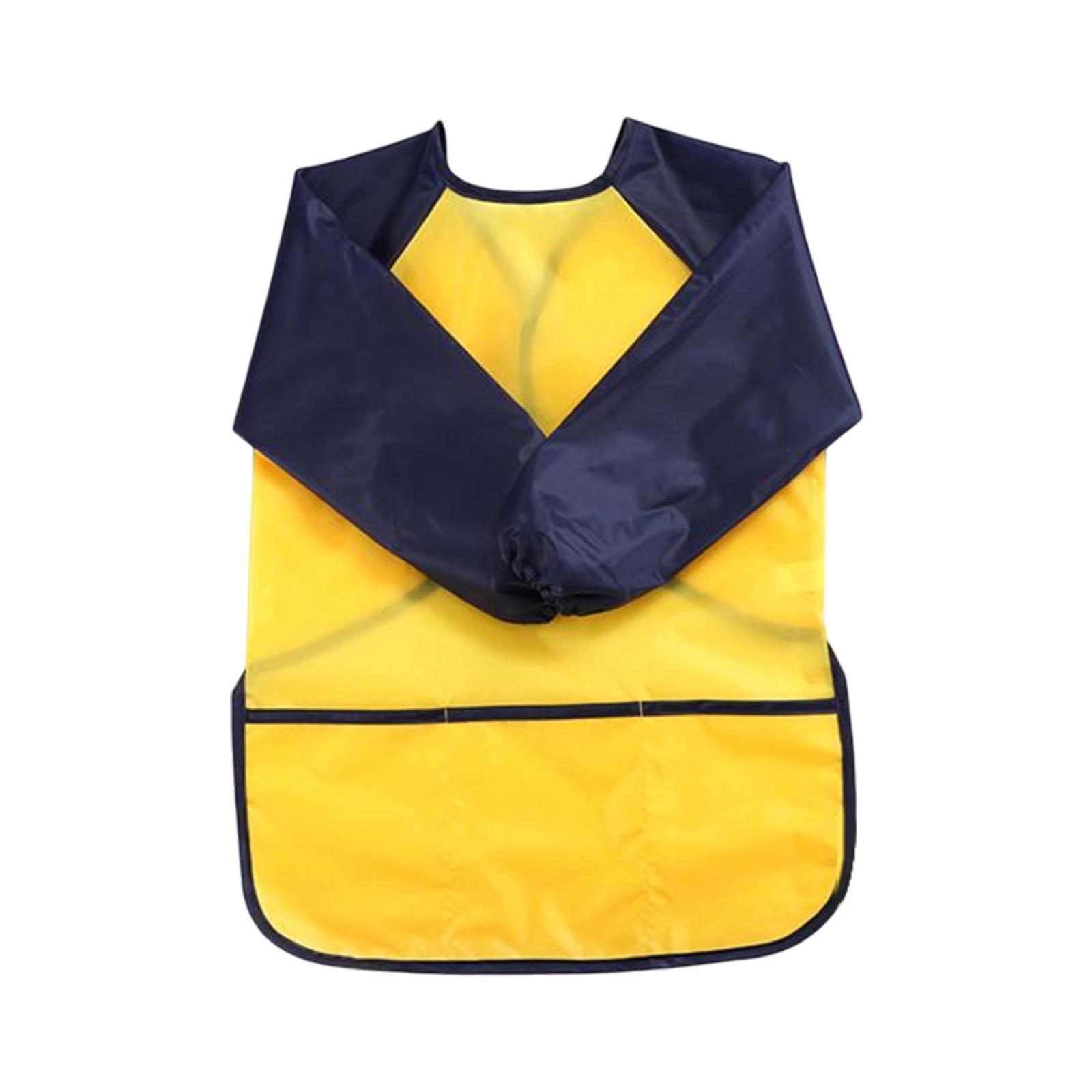 Washable Children Baking Eating Smock with 3 Pocket for Baby Toddler Infant