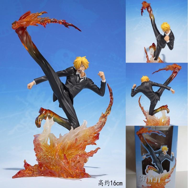 Mô hình One Piece - Sanji đá lửa chi tiết sắc nét màu đậm lửa tươi