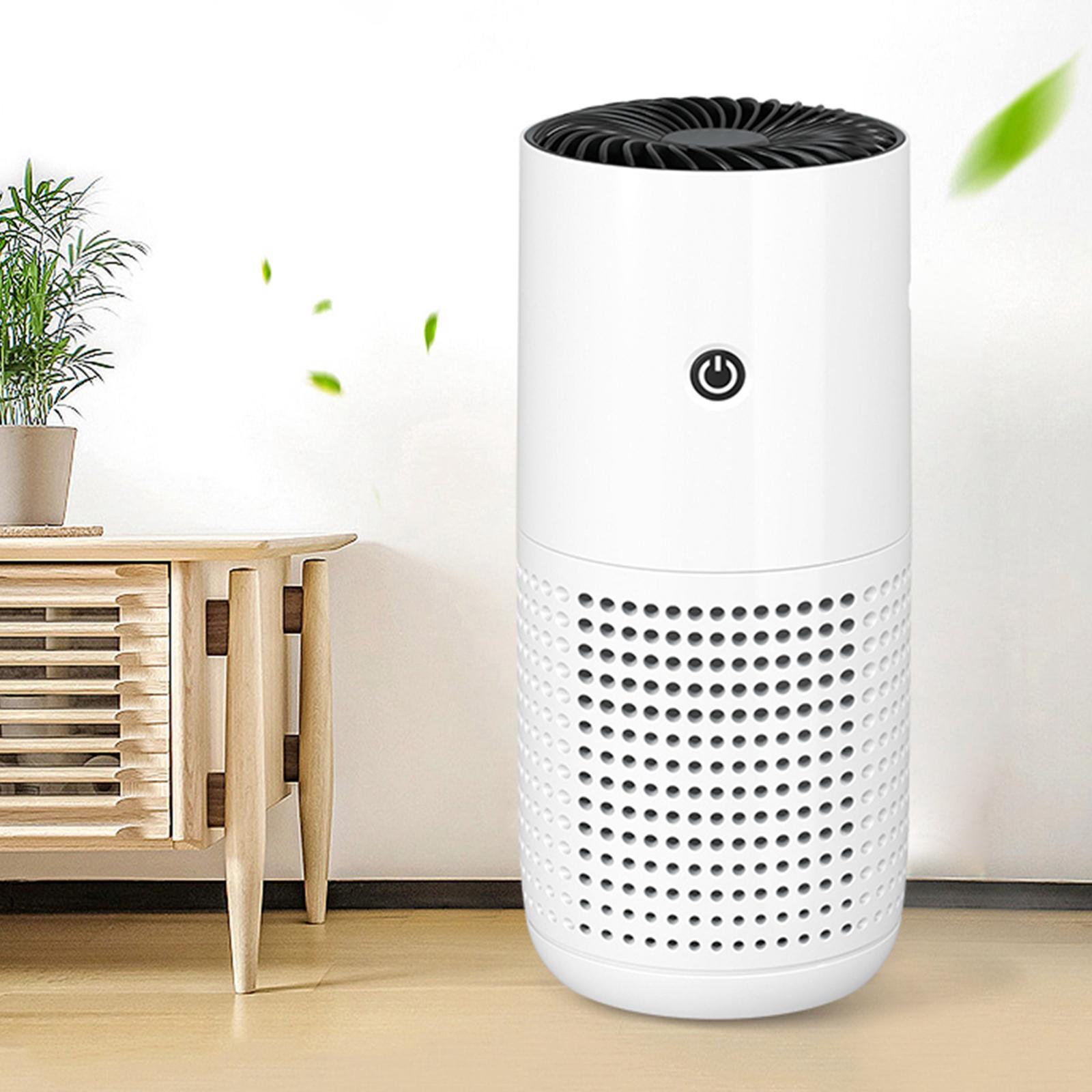 Car Air Purifier USB Rechargeable Freshener Air Cleaner for Smoke Home Pet Odors Desktop
