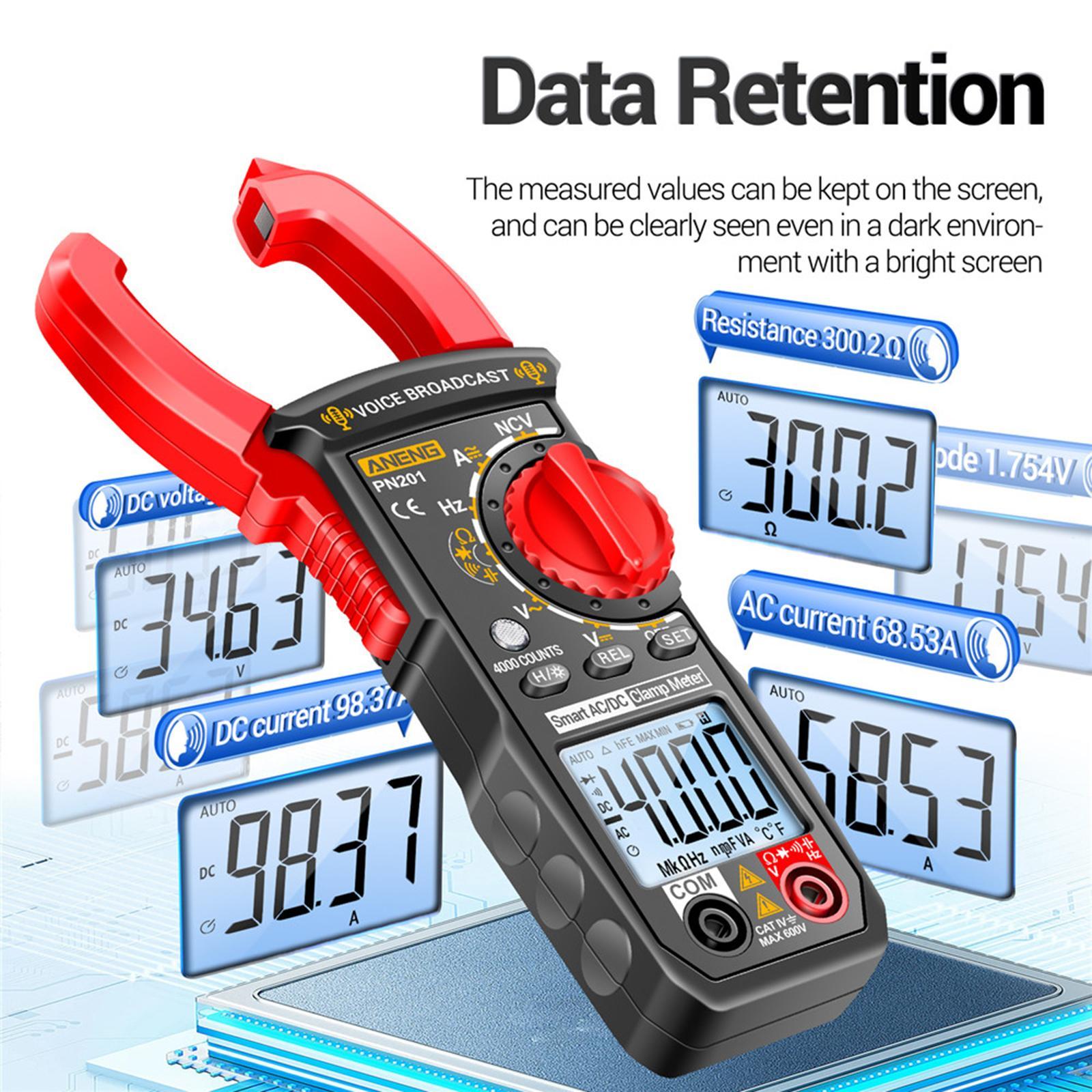 Digital Multimeter Clamp Meter Voltage Tester for Vehicles Household Outlets