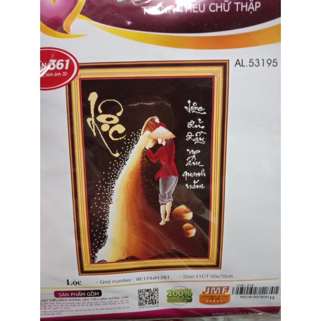Tranh thêu Lộc Lúa ms 53195