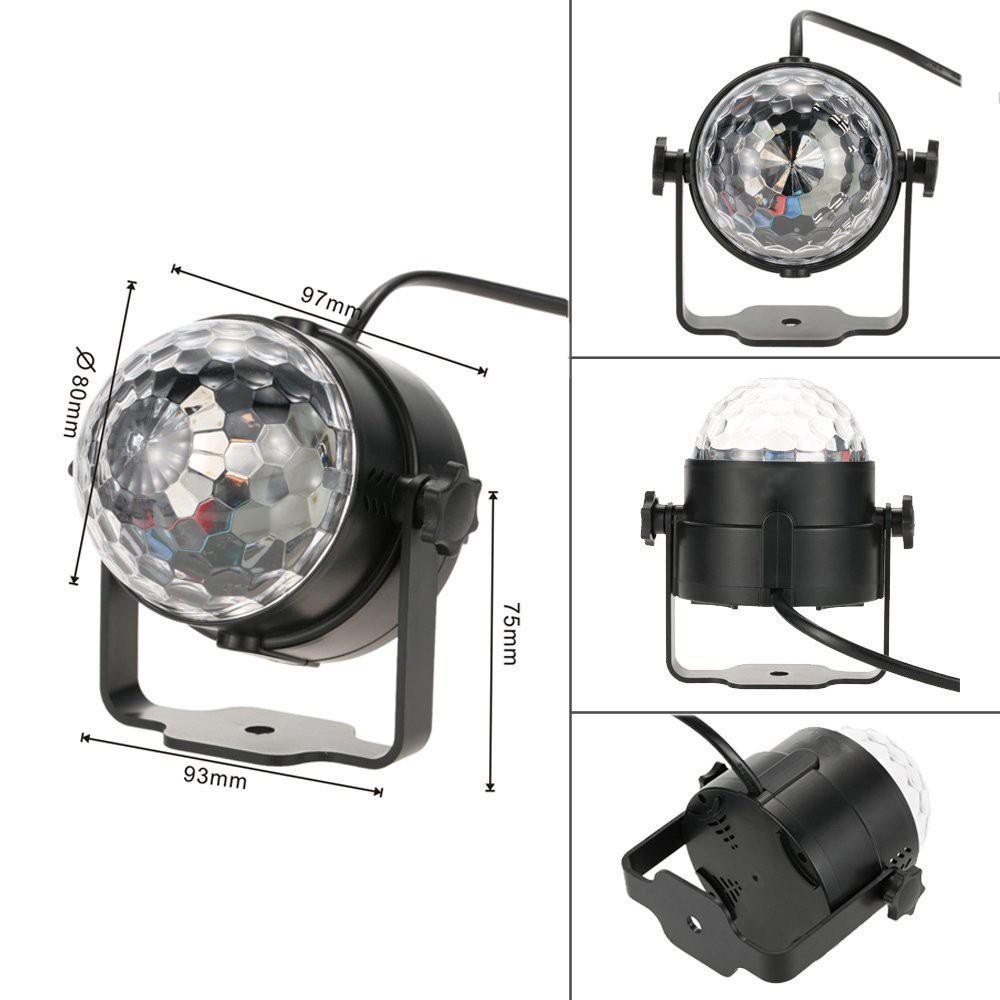 Đèn Led Xoay 7 Màu Cảm Ứng Theo Nhạc + Kèm Remove Điều Khiển