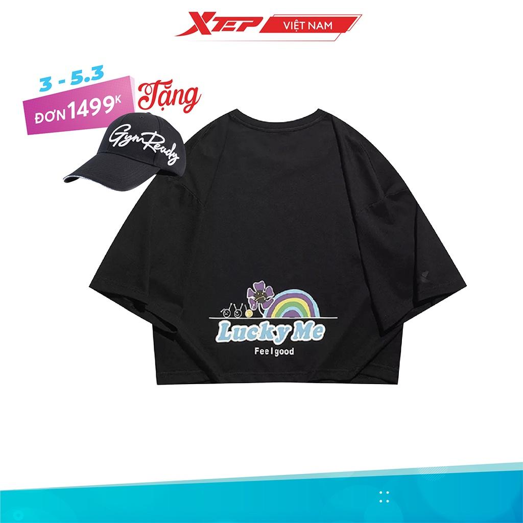 Áo croptop nữ Xtep, tay ngắn, kiểu dáng basic chất vải cotton mát mẻ, cá tính 878228010081
