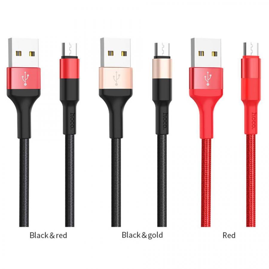 Cáp sạc Micro USB dây dù chống đứt Hoco X26 1M - Hàng Chính Hãng