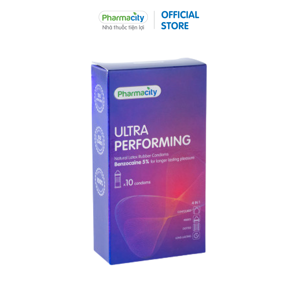 Bao cao su Pharmacity Ultra Performing N (Hộp 10 cái)