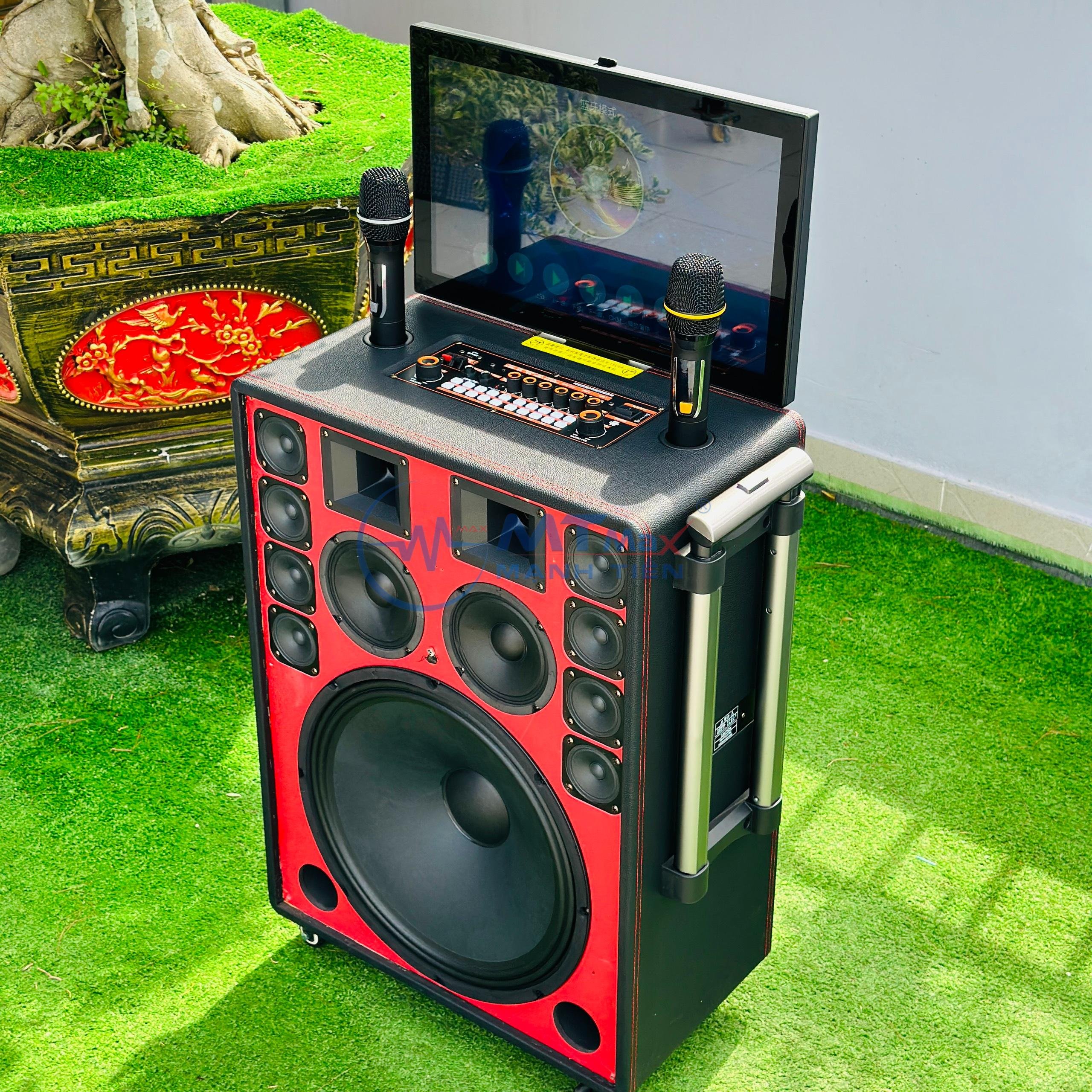 Loa Karaoke Màn Hình KT-1925 - Loa Bluetooth Kèm Micro Cao Cấp 2024, Màn Hình 21inch Sắc Nét, Bass Trầm 40cm Và 14 Loa Tích Hợp, Âm Thanh Siêu Hay, hàng chính hãng