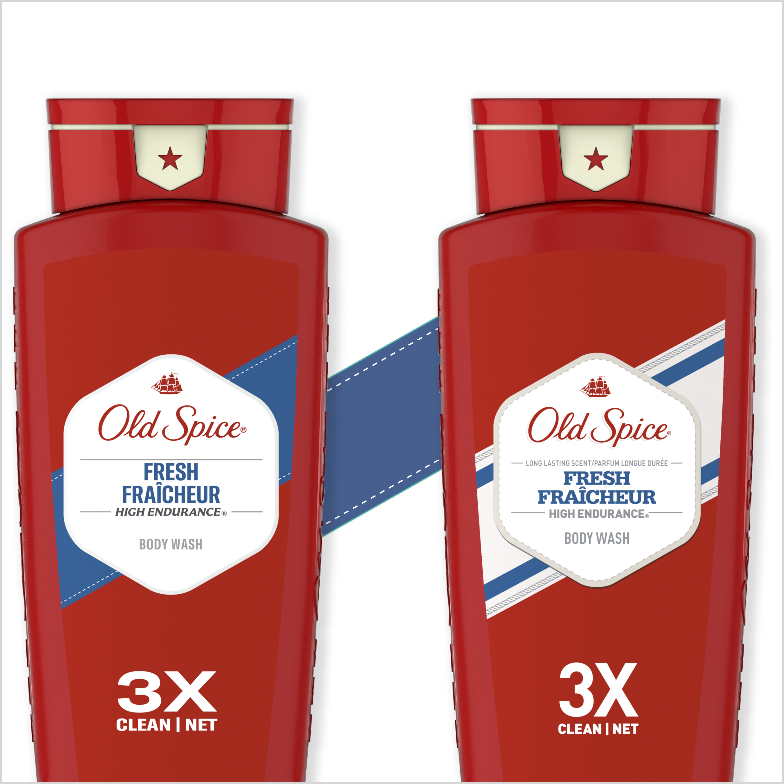 Combo 2 Sữa Tắm OLD SPICE Body Wash Chai 532ml x2 Hương Pure Sport/ Fresh/ 2IN1 High Endurance