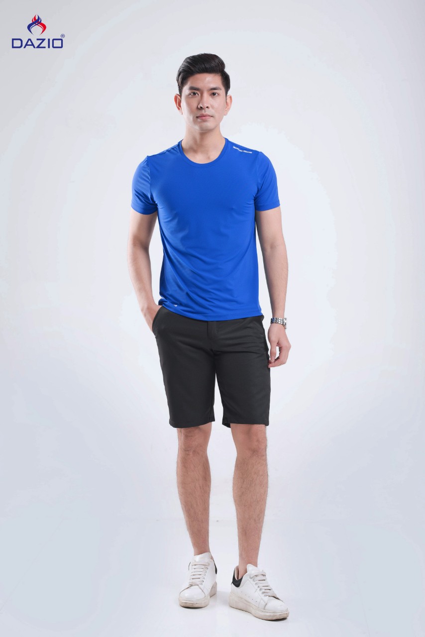 Áo thun nam DAZIO trắng mát lạnh, áo T-shirt form SlimFit C-02