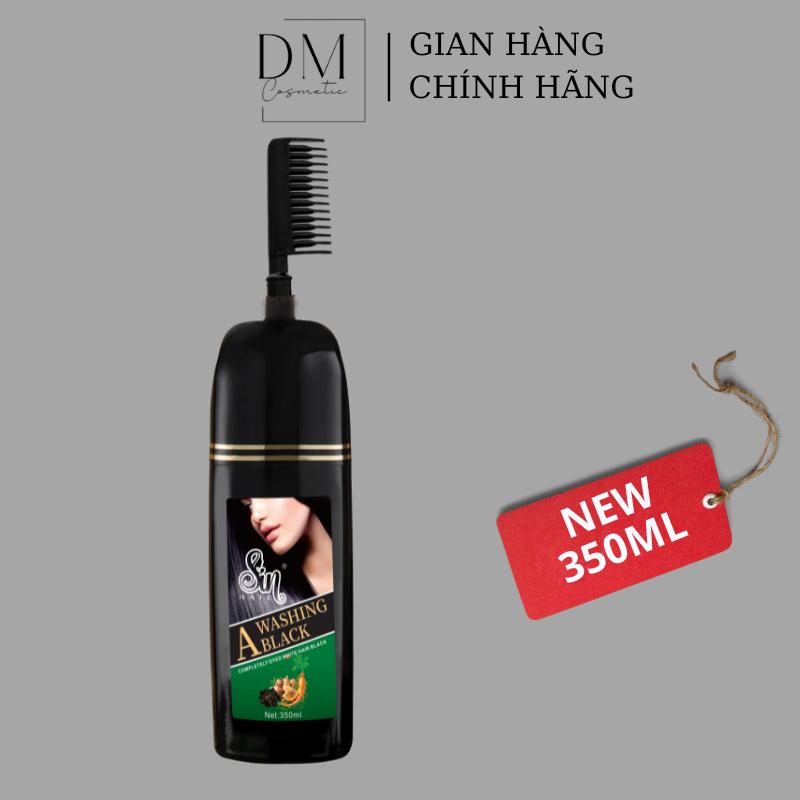 Dầu Gội Phủ Bạc Sin Hair Đen Nâu 350ml Phủ Bạc Tự Nhiên Nhân Sâm Không Xót Da Đầu