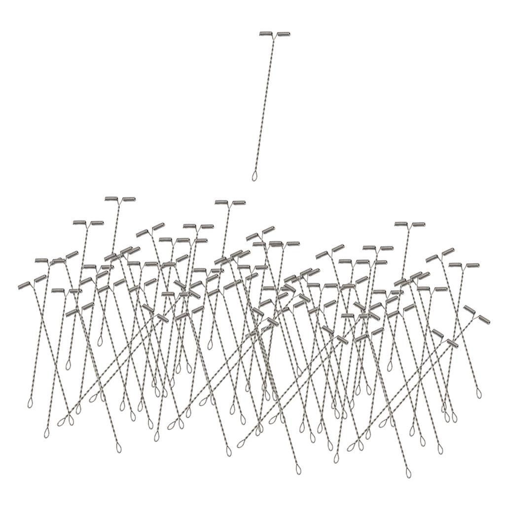 200 Pieces Rig T-Shape Balance Rig Hook Swivel String Hooks Arms Connector