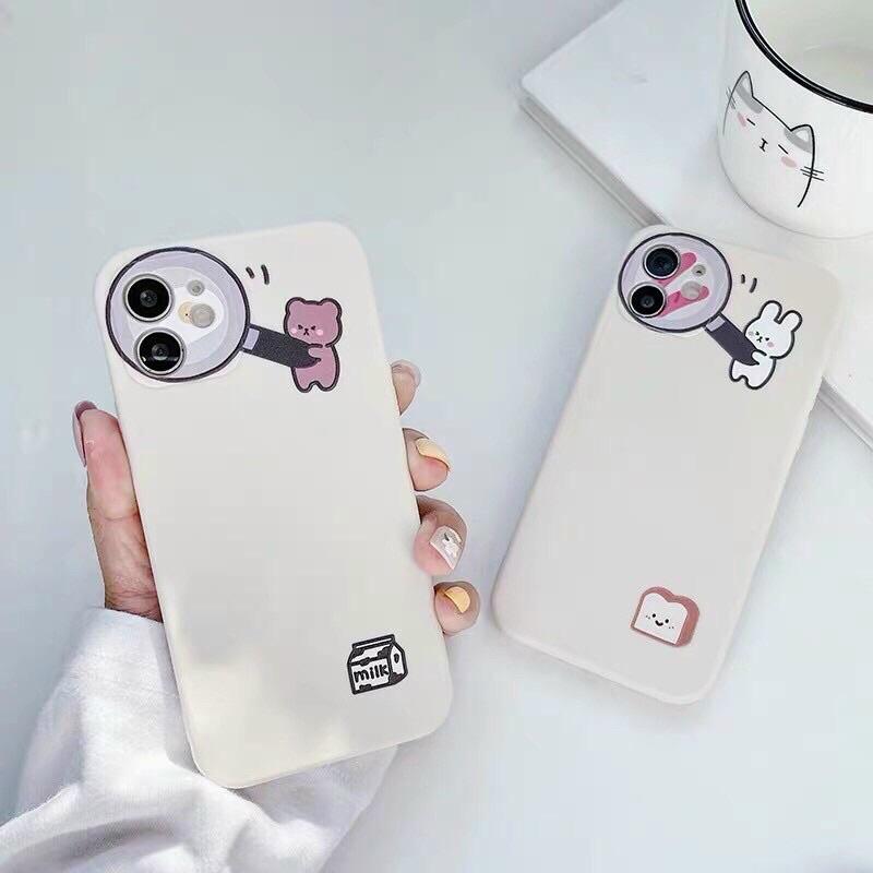 Ốp dẻo mịn họa tiết cute bảo vệ camera cho 6 đến lPhon 12 promax