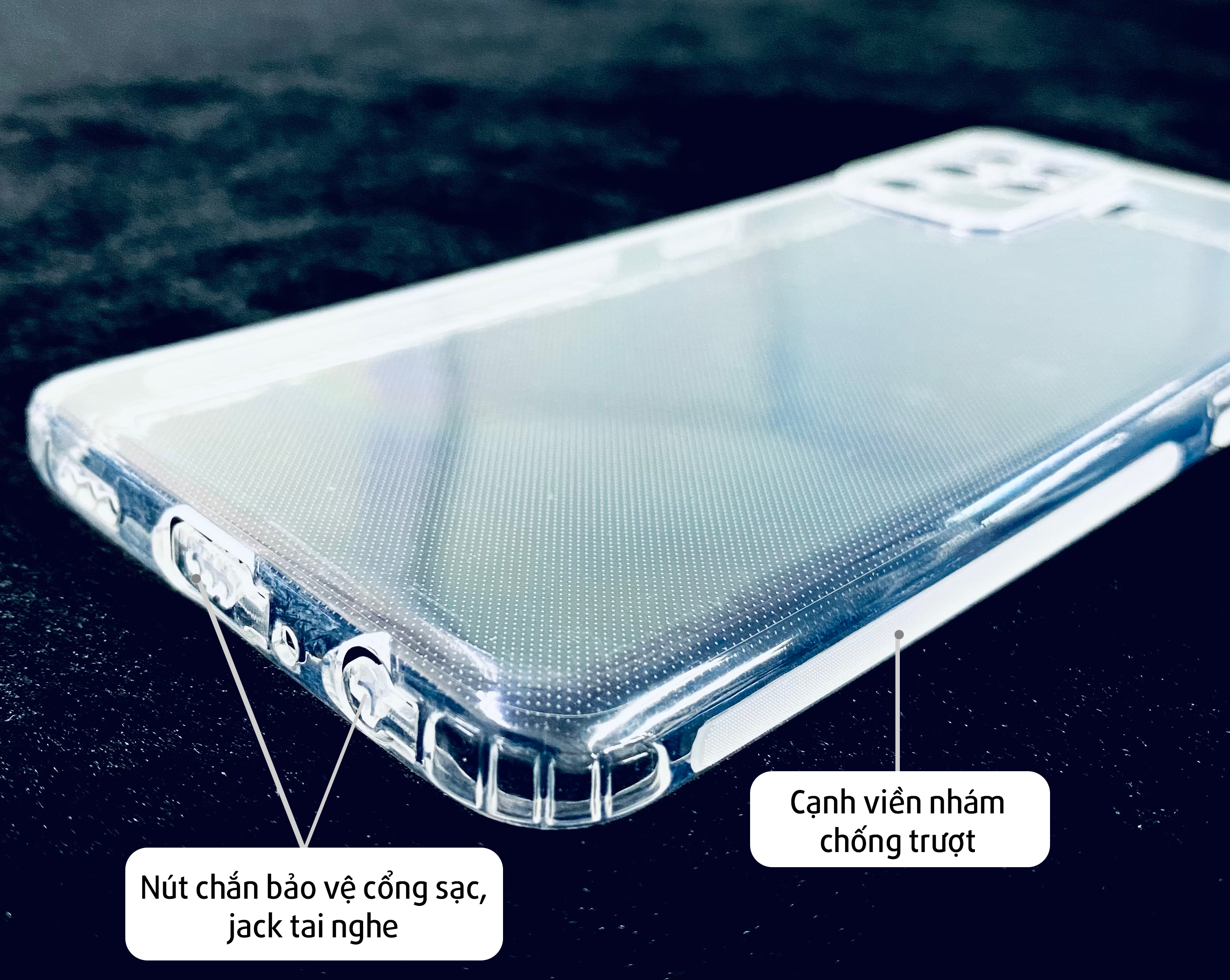 Ốp Lưng CHỐNG SỐC, CÓ GỜ BẢO VỆ CAMERA Cho Điện Thoại OPPO A94 - Ốp Silicone dẻo trong suốt, cạnh viền nhám chống trượt - Hàng Chính Hãng
