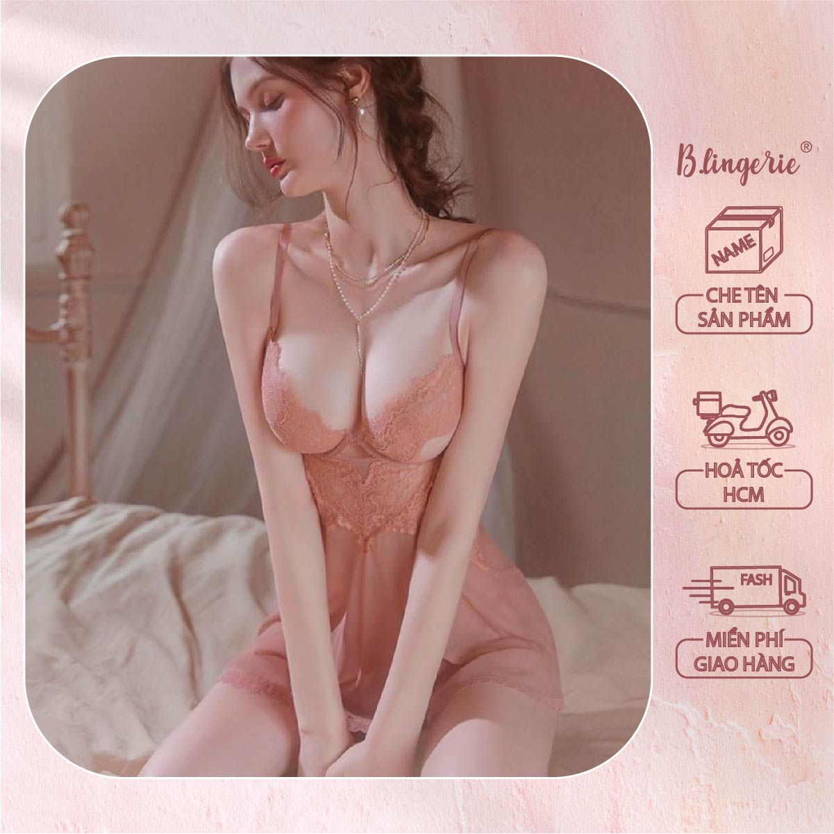 Váy Ngủ Xuyên Thấu Quyến Rũ - B.Lingerie