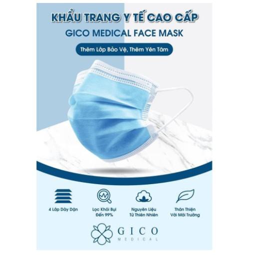 Hộp 50 cái Khẩu trang y tế 4 lớp