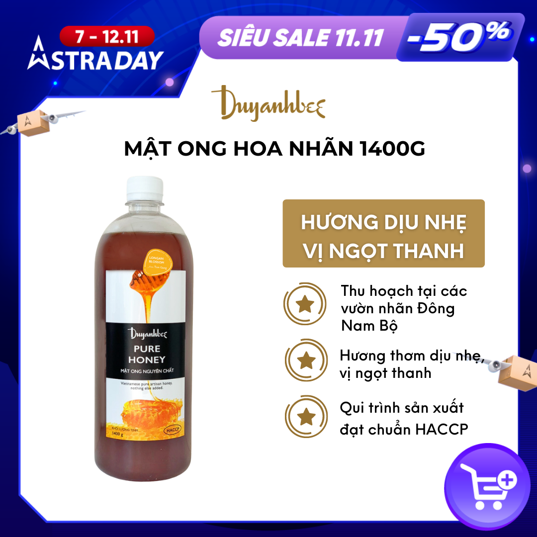 Mật ong hoa nhãn Duy Anh Bee 1400g