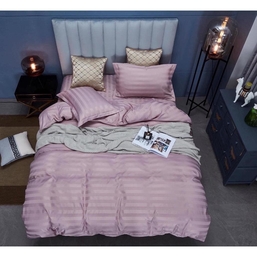 CHĂN DRAP GỐI COTTON SỌC 3F