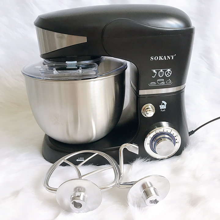 Máy Nhồi Bột Đánh Trứng Đánh Kem Để Bàn 5 Lít Đa Năng Gia Đình 1000W