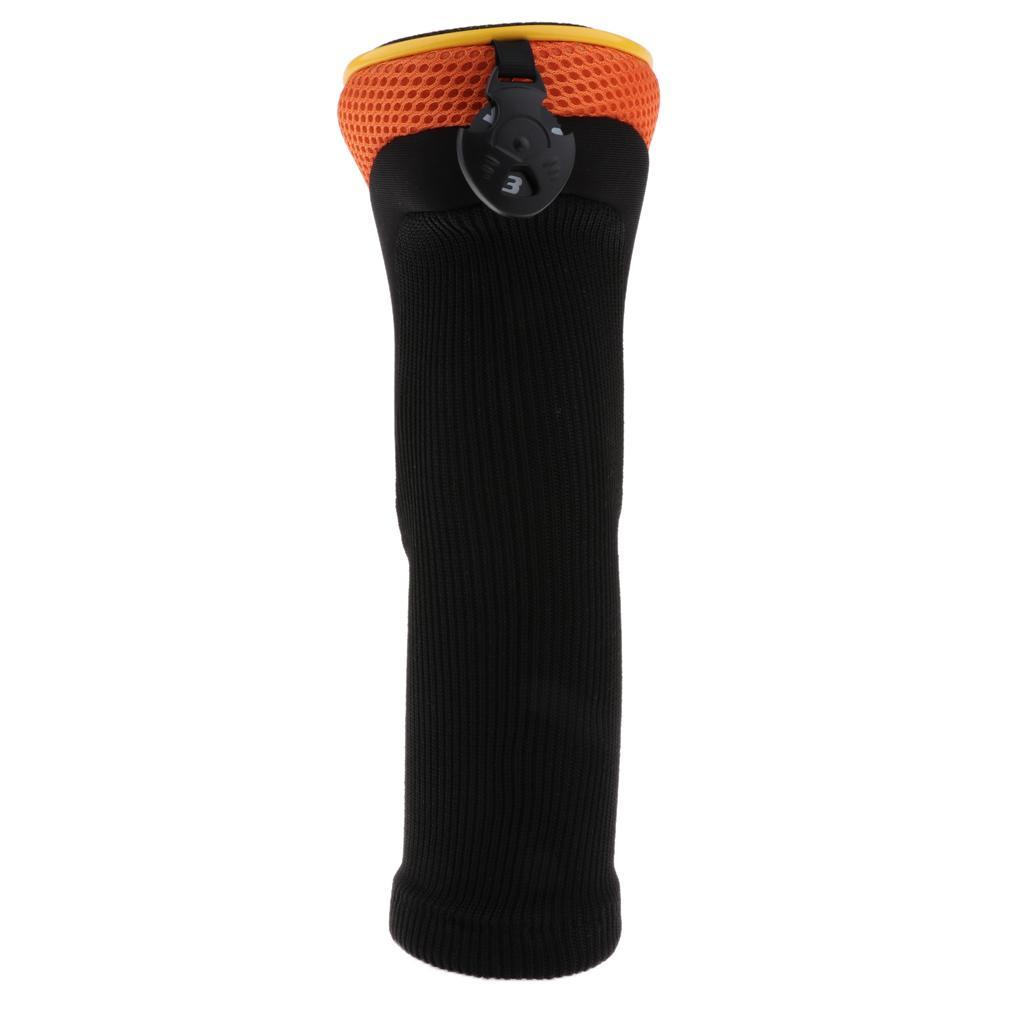 3pcs Long Neck Golf Club Head Cover Wood Headcover for Women Black