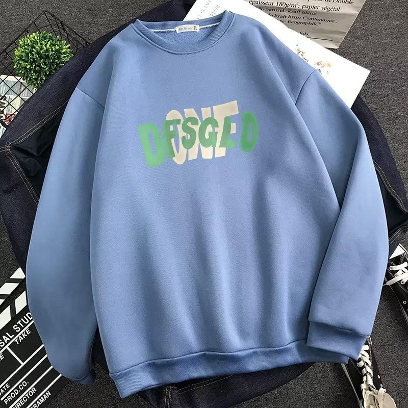 Áo Sweater Tay Dài Cổ Tròn Dáng Rộng In Chữ Phong Cách Hip hop Thời Trang Cho Nam Giới Size M-3XL