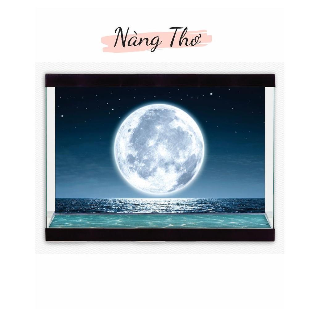 TRANH MẶT TRĂNG 3D DÁN HỒ CÁ NEW MOON_DECAL VIP