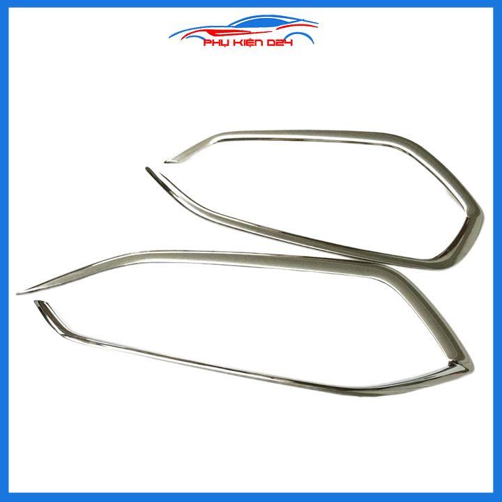 Ốp viền đèn gầm trước Tucson 2016-2017-2018, 2019-2020-2021 mạ Crom chống trầy trang trí làm đẹp xe
